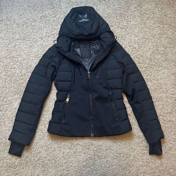 Goldbergh Ski Jacket Black Geometric Waterproof Down US 8 - Picture 1 of 8